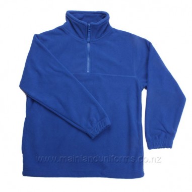Plain Royal 1/4 Zip Polar Fleece