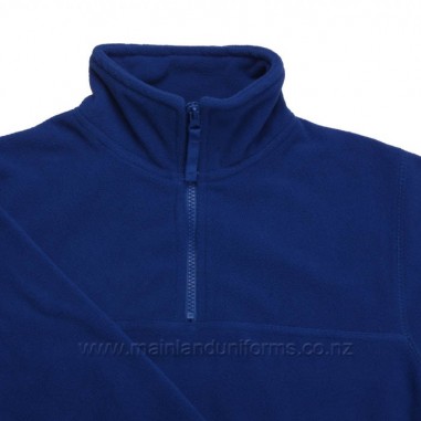 Plain Royal 1/4 Zip Polar Fleece