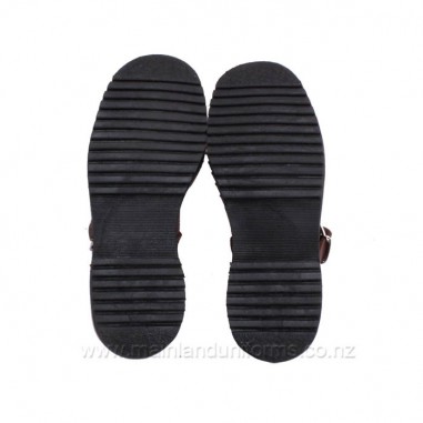 Brown leather shoes T-bar