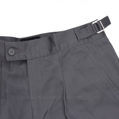 Grey Side Tab Drill Shorts