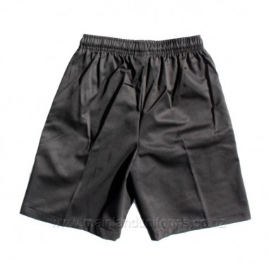 Black Full Elastic Drill Shorts