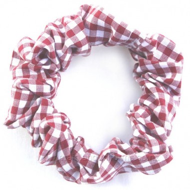 Red/White Gingham Scrunchie