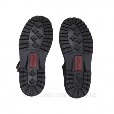 Black Leather Shoes T-bar