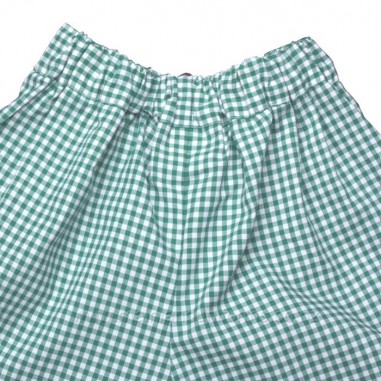Green/White Gingham Culottes