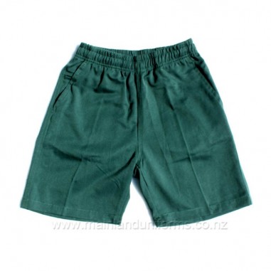 Green Full Elastic Drill Shorts