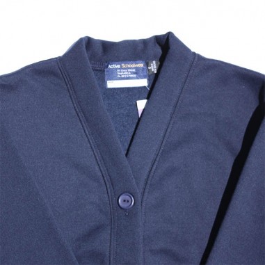 Plain Navy Fleecy Cardigan