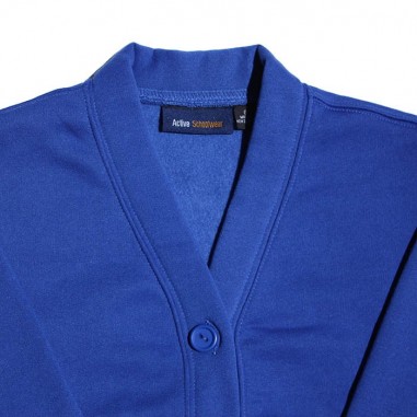 Plain Royal Fleecy Cardigan