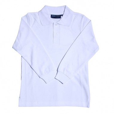 Plain White L/S Polo