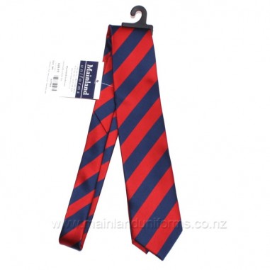 Red and Navy Striped Tie (Y9)