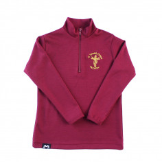 St Teresas 1/4 Zip Merino Top