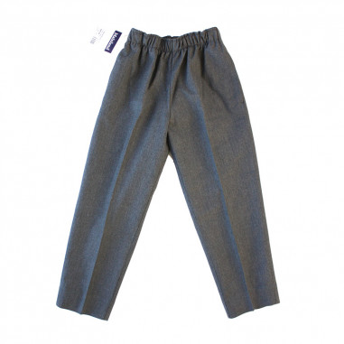 Charcoal Elastic Waist Trousers