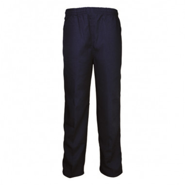 Navy Elastic Waist Trousers