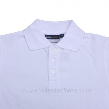 Plain White S/S Polo
