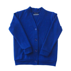Catholic Blue Merino Cardigan 2