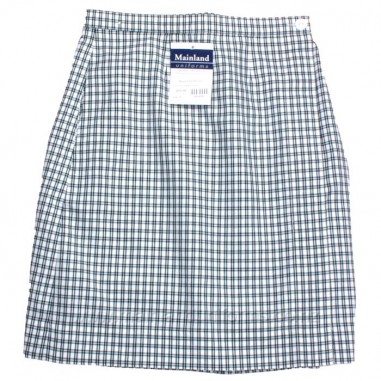 Green/White Check Pleat Skirt