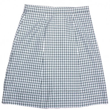 Green/White Check Pleat Skirt