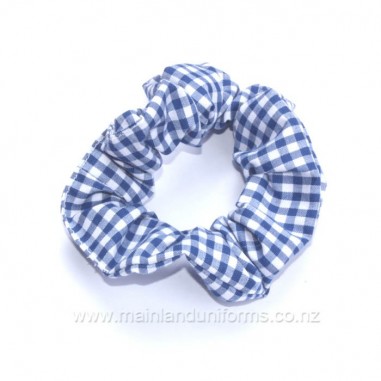 Blue/White Gingham Scrunchie