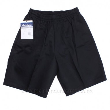 Navy Full Elastic Drill Shorts