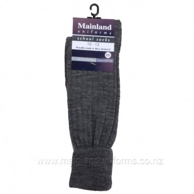 Plain Grey Wool Socks